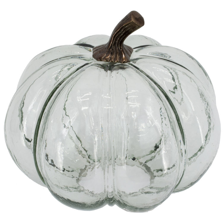 Seasonal Abode Clear Glass Pumpkin Wayfair